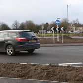 The new A6 roundabout where motorist face more temporary traffic lights while the final works are completed. Pic Jason Chadwick.