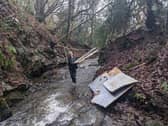 Dean Longden along with friends and family cleared fly tipping in Kettleshulme. Photo submitted