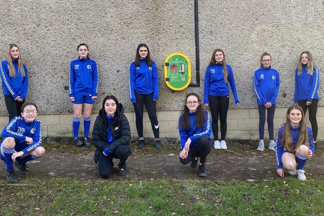 Th u13 girls team who train and play at Temple Fields