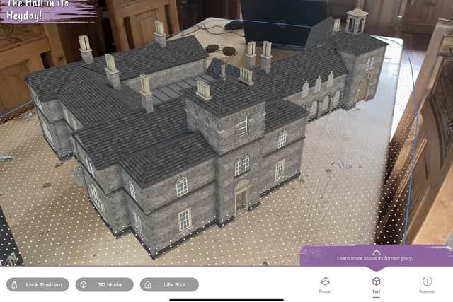 The app can create 3D models using augmented reality (AR).