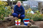 Drusillas Park’s Gemma Romanis with the 'mystic meerkats'.