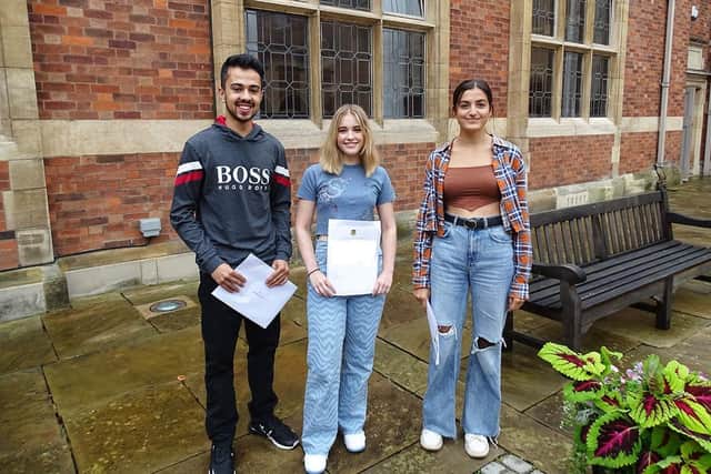 A Level students at Stockport Grammar School celebrate results day