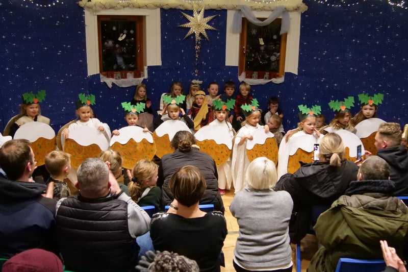 The Christmas puddings at Combs Infants School. Pic submitted