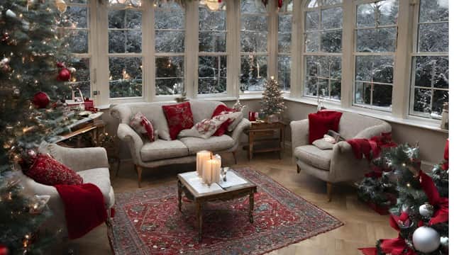 Transform your conservatory into a cosy Christmas living space.