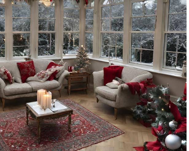 Transform your conservatory into a cosy Christmas living space.
