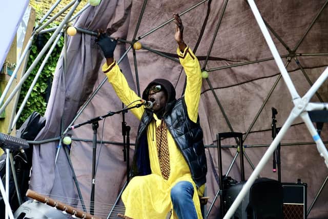 Seikou Susso performing on the Geodome stage