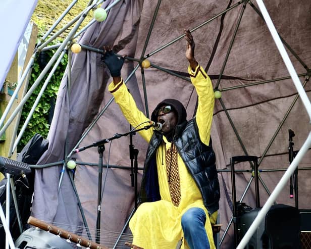 Seikou Susso performing on the Geodome stage