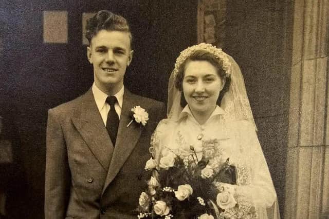 This wedding photograp of a Buxton couple from the 50s has been found in Orkney in Scotland now the new owner wants to reunite the family with their picture. Photo submitted