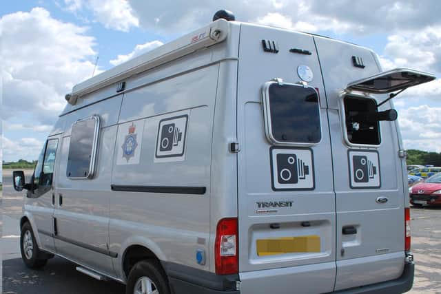 A police mobile speed camera van