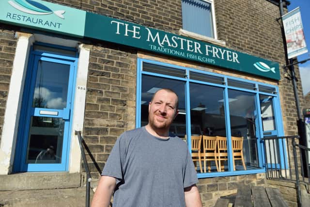 Chris Marks The Master Fryer, New Mills. Photo Brian Eyre