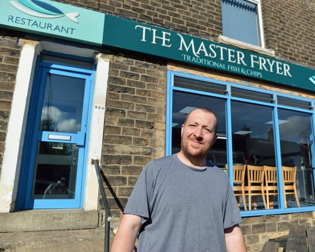 Chris Marks The Master Fryer, New Mills. Photo Brian Eyre