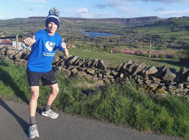 Ed Diamond, 18, is well on his way to raising £2,000 for the Christie Cancer Charity.