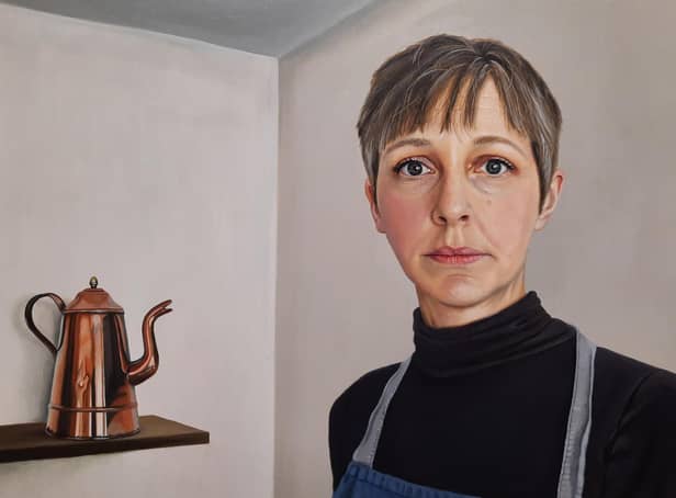 Laura Critchlow's self-portrait has earned her a place in a prestigious exhibition and the chance of a £10,000 prize.