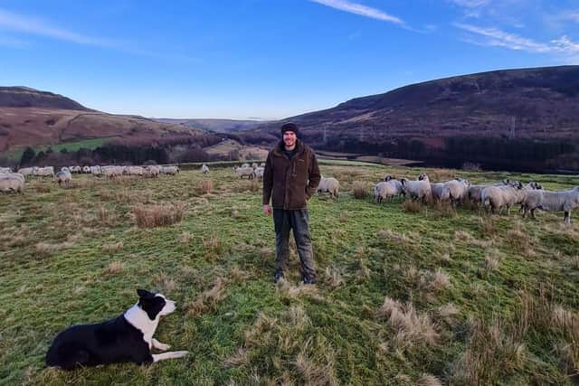 Alistair Bland, the new manager of a farm near Crowden.
