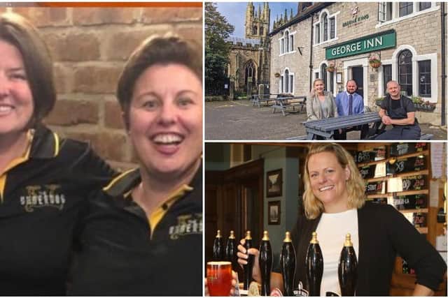 The owners and/or managers of The Underdog, Dronfield (left); The George Inn, Tideswell (top right) and Chesterfield Arms, Chesterfield (bottom right) have all said they would be willing to let their venues be used as vaccination centres should the Government need them