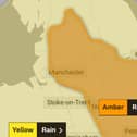 Amber warning for rain