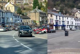 The deserted streets of Matlock Bath just a week after it was rammed with tourists.