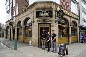 New Indian, Nik Johns Restaurant & Beer Bar, Spring Gardens, Buxton. Gagan, Camelia and Radhey. Photo Brian Eyre