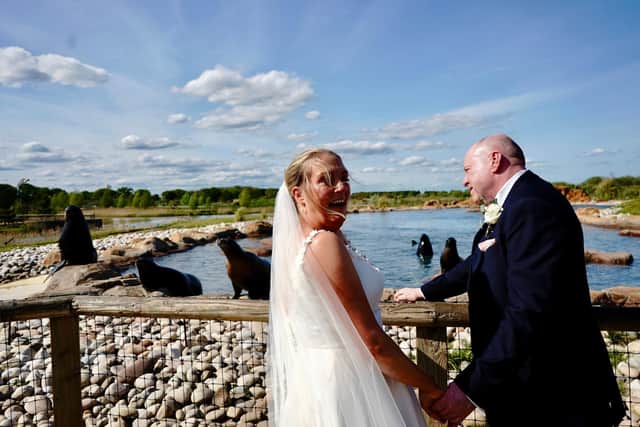 Jenny and Chris Hulme's wedding at Yorkshire Wildlife Park