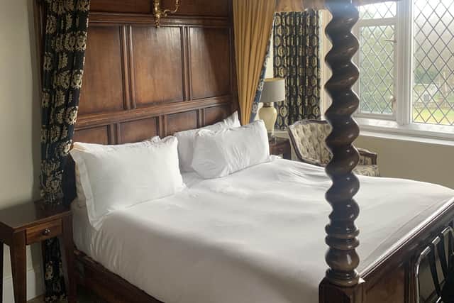 Luxurious sleeping arrangements at Crewe Hall.