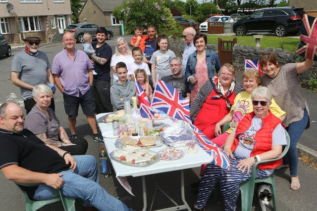 Residents of Lathkill Grove, Buxton came together for a platinum jubilee street party