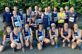 Buxton AC athletes at the Taddington Lanes race. Photo by Bev Golden.