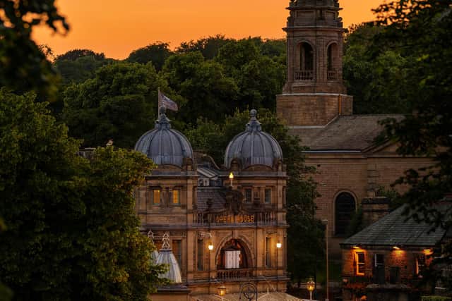 A stunning shot of the sun setting over Buxton Opera House during the Buxton International Festival. Photo - Andrew Brooks