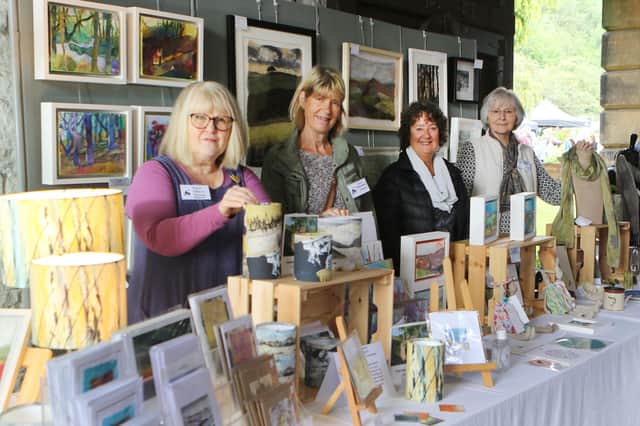 Whaley Wharf Weekend returns this weekend. Pictured at a previous event are  members of the Peak Vision arts group, Ingrid Katarina Karlsson, Julia Brownsword, Jan Hoyle and Margaret Steeden. Pic Jason Chadwick