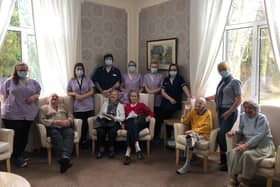 Staff and residents at Watford House Residential Home