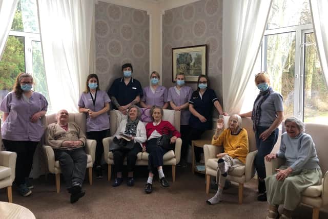 Staff and residents at Watford House Residential Home