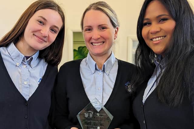 From left, Blue Grass Purple Cow apprentice Kaitlin Barry, manager Gemma Timmins, and recently qualified Early Years educator Sandy Ware Trapp.
