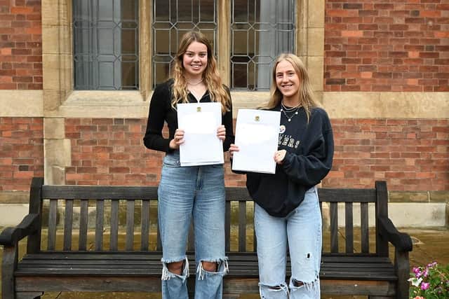 A Level students at Stockport Grammar School celebrate results day
