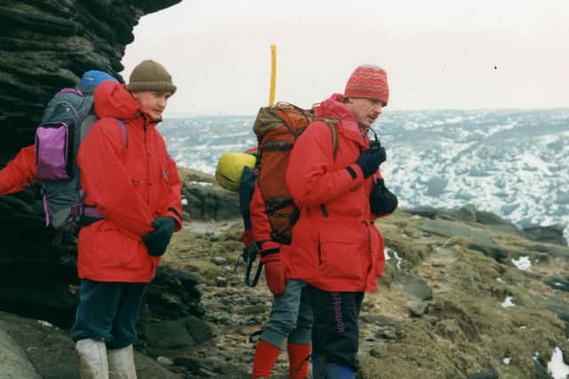 Members of KMRT wrapped up warm in the 1990s