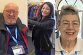 Volunteers Charlie Barnes, Karma Francomb and Anne Wilcox.
