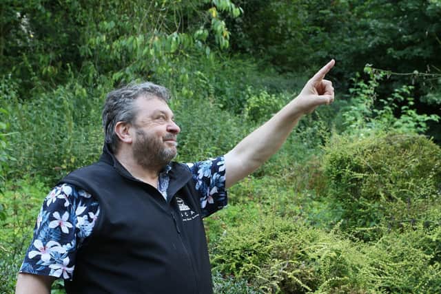 Simon Fussell of the Civic Association out looking for Swifts. Photo Jason Chadwick