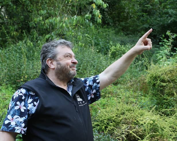 Simon Fussell of the Civic Association out looking for Swifts. Photo Jason Chadwick