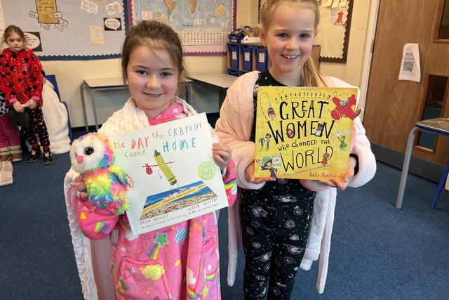 Students at Chapel-en-le-Frith Primary School came dressed in their pyjamas for World Book Day. Pic submitted