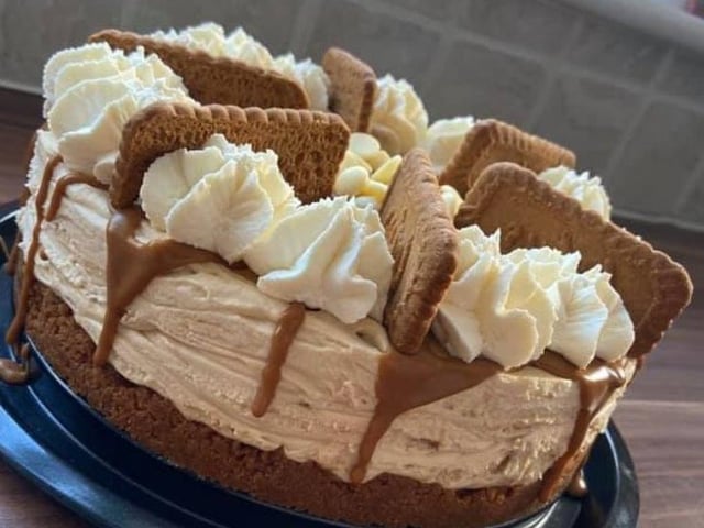 We're not sure even we have the words to describe Rachael Keep's white chocolate and Biscoff cheesecake. Dreamy.
