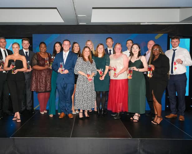 Winners celebrate at last year's awards event
