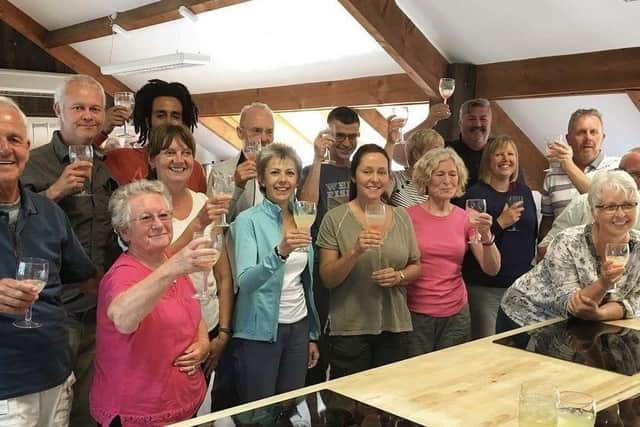 People travelled from as far afield as Australia, India and Hong Kong to undertake courses in a former timber mill called Rutland Mill next to the River Wye. Pictured are budding chefs after a foraging course at Hartingtons.