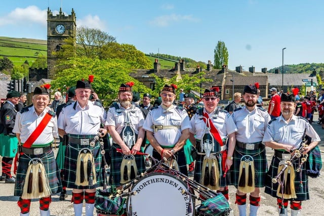 The Northern Pipe Band from Manchester ready to join the procession. Pic Anthony McKeown