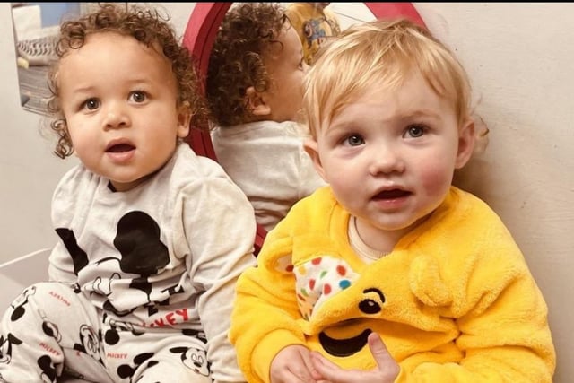Two little ones from Cheeky Monkey's Day Nursery celebrated Children in Need Day by wearing their pyjamas. Pic submitted