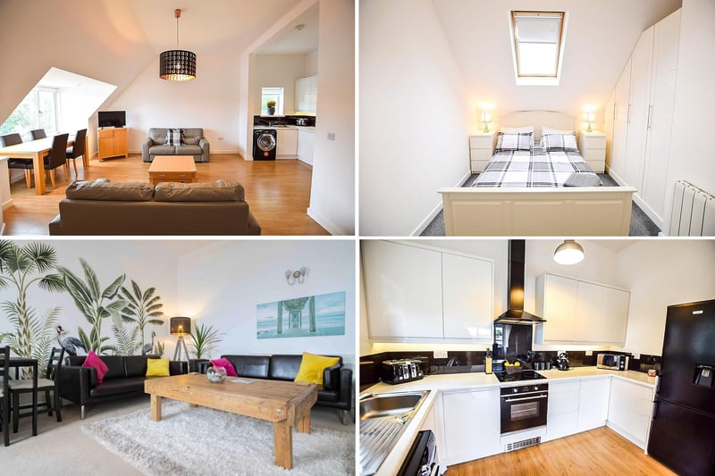 This second-floor apartment near the Metro station is described as ideal for visitors, workers, contractors, and students, with long stays a speciality. It's available for about £125 a night.