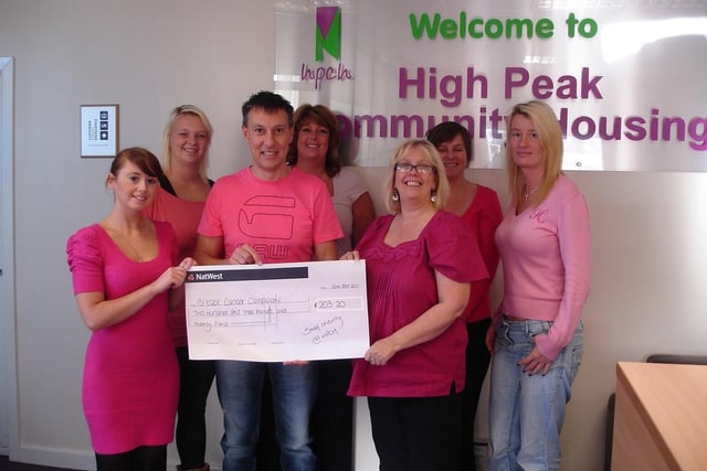 Staff at High Peak Community Housing raised money for the Breast Cancer Campaign in 2011. Photo contributed.