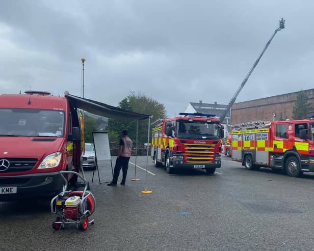 A number of crews were deployed to tackle the fire.  Credit: DFRS