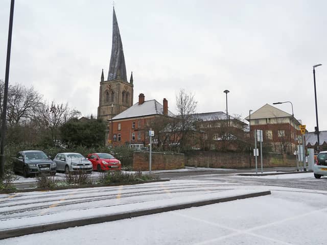 Snow fall in Chesterfield.