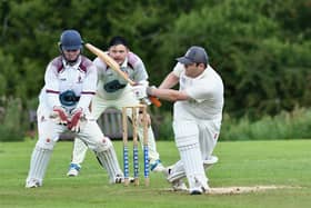 James Lister hits 53 for Buxworth. Photo by John Fryer.