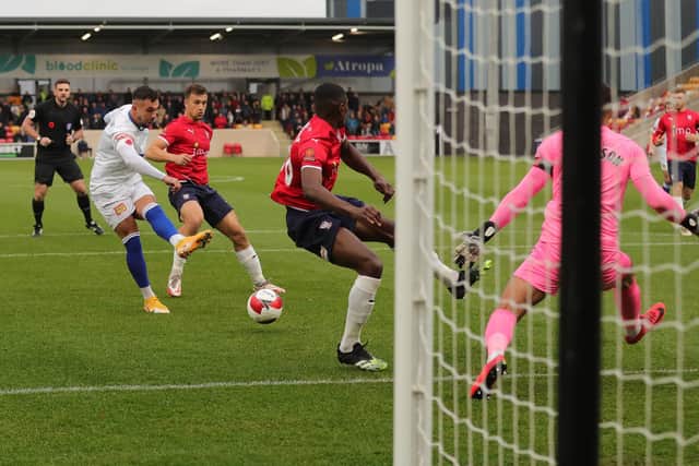 Buxton caused a minor upset in the last round against York City. Pic: Richard Parkes