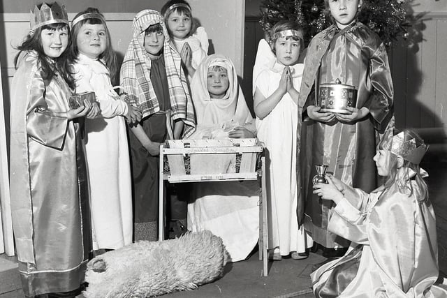Chelmorton nativity play in 1974.