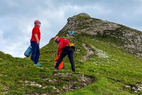 Buxton Mountain Rescue Team have issued a safety message after a walker was injured by a dislodged rock on Parkhouse Hill (picture: Buxton MRT)